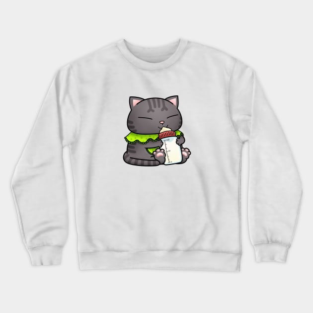 Cute Tabby Baby Cat Crewneck Sweatshirt by Takeda_Art